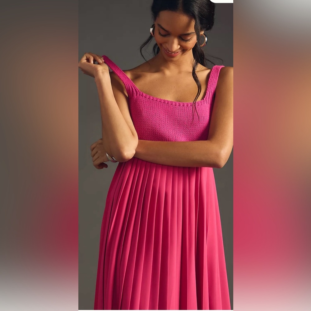 Anthropologie Pink Maxi Dress - Picture 2 of 10